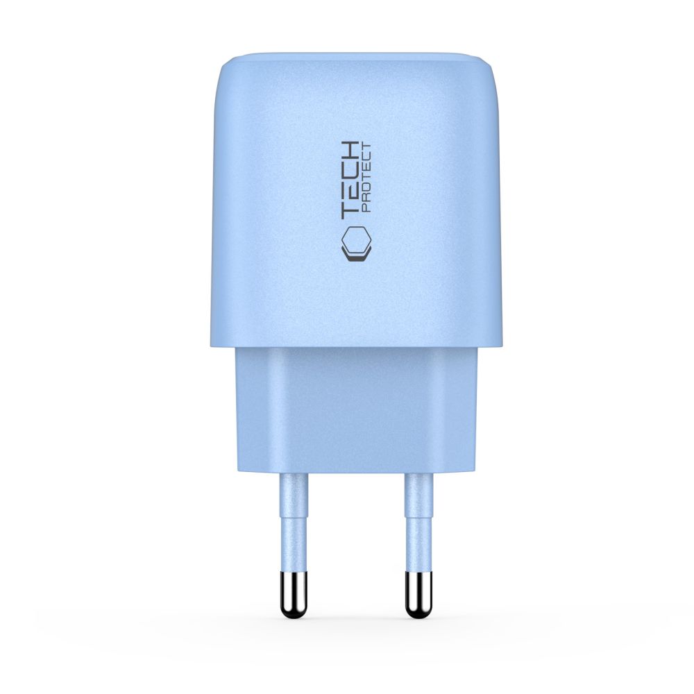 Tech-Protect Tech-Protect 30W Väggladdare PD QC3.0 USB-C / USB-A Baby Blue