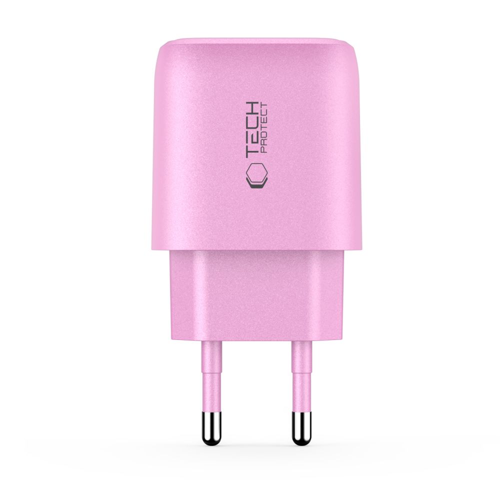 Tech-Protect Tech-Protect 30W Väggladdare PD QC3.0 USB-C / USB-A Baby Pink
