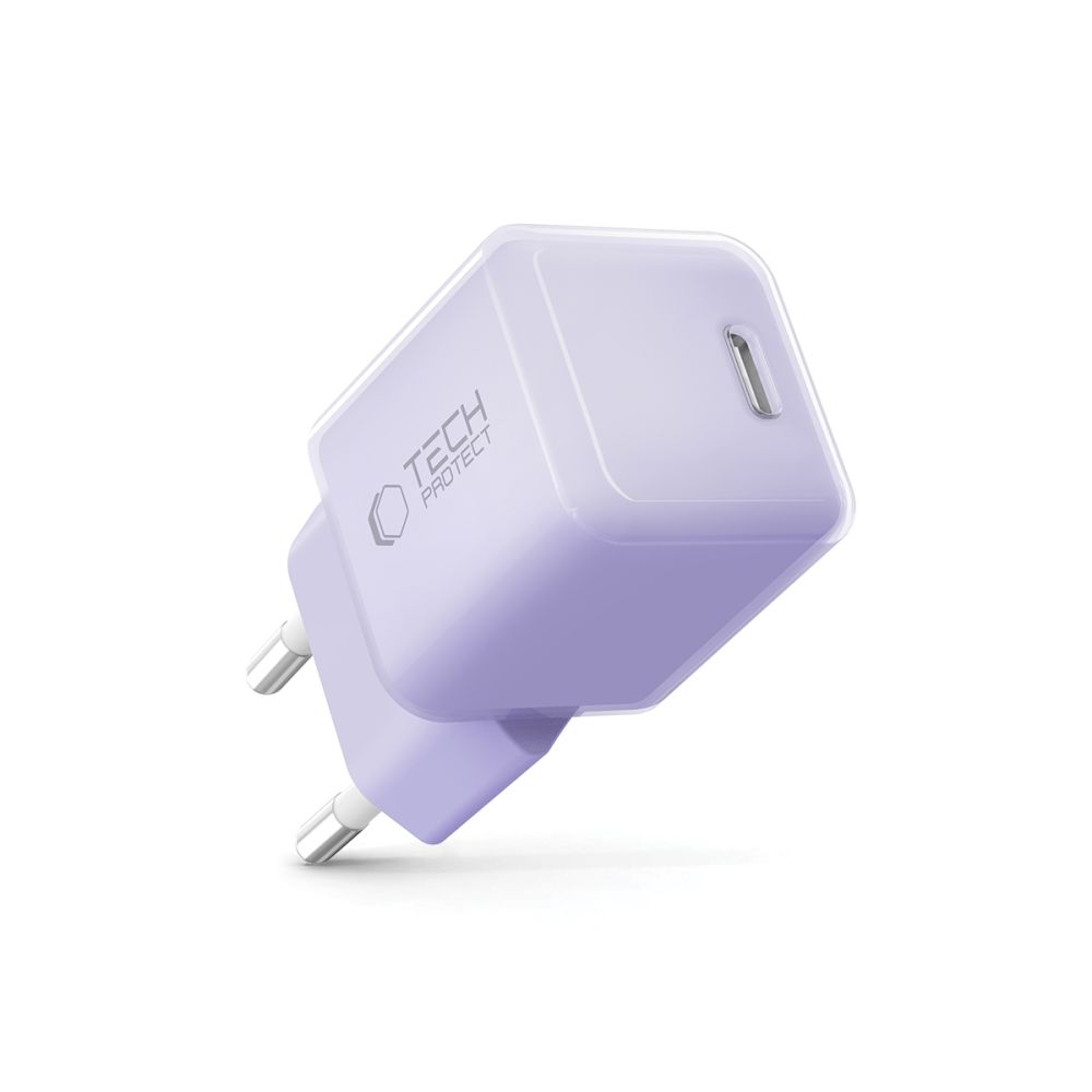 Tech-Protect Tech-Protect 25W PD USB-C Väggladdare Baby Purple