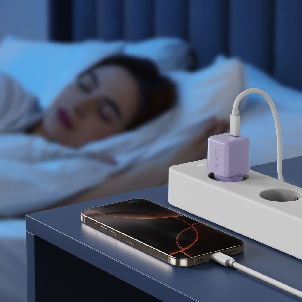 Tech-Protect Tech-Protect 25W PD USB-C Väggladdare Baby Purple