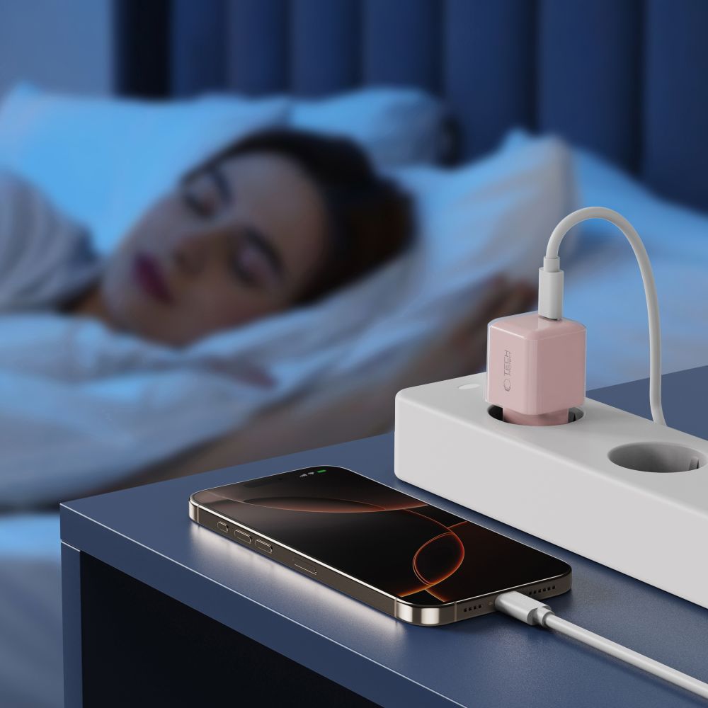 Tech-Protect Tech-Protect 25W PD USB-C Väggladdare Baby Pink