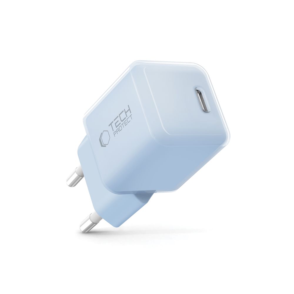 Tech-Protect Tech-Protect 25W PD USB-C Väggladdare Baby Blue