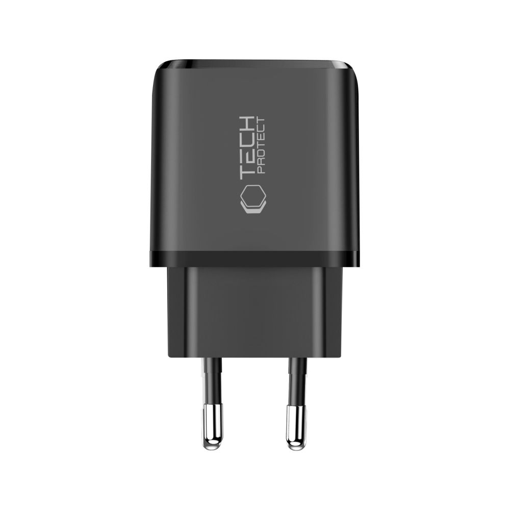 Tech-Protect Tech-Protect 20W Väggladdare PD QC3.0 USB-C / USB-A Svart