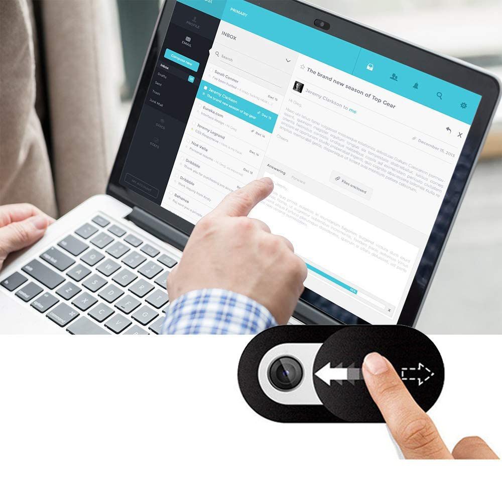 Tech-Protect Tech-Protect 3-PACK Kameraskydd För Laptop / Mobil / Surfplatta Svart