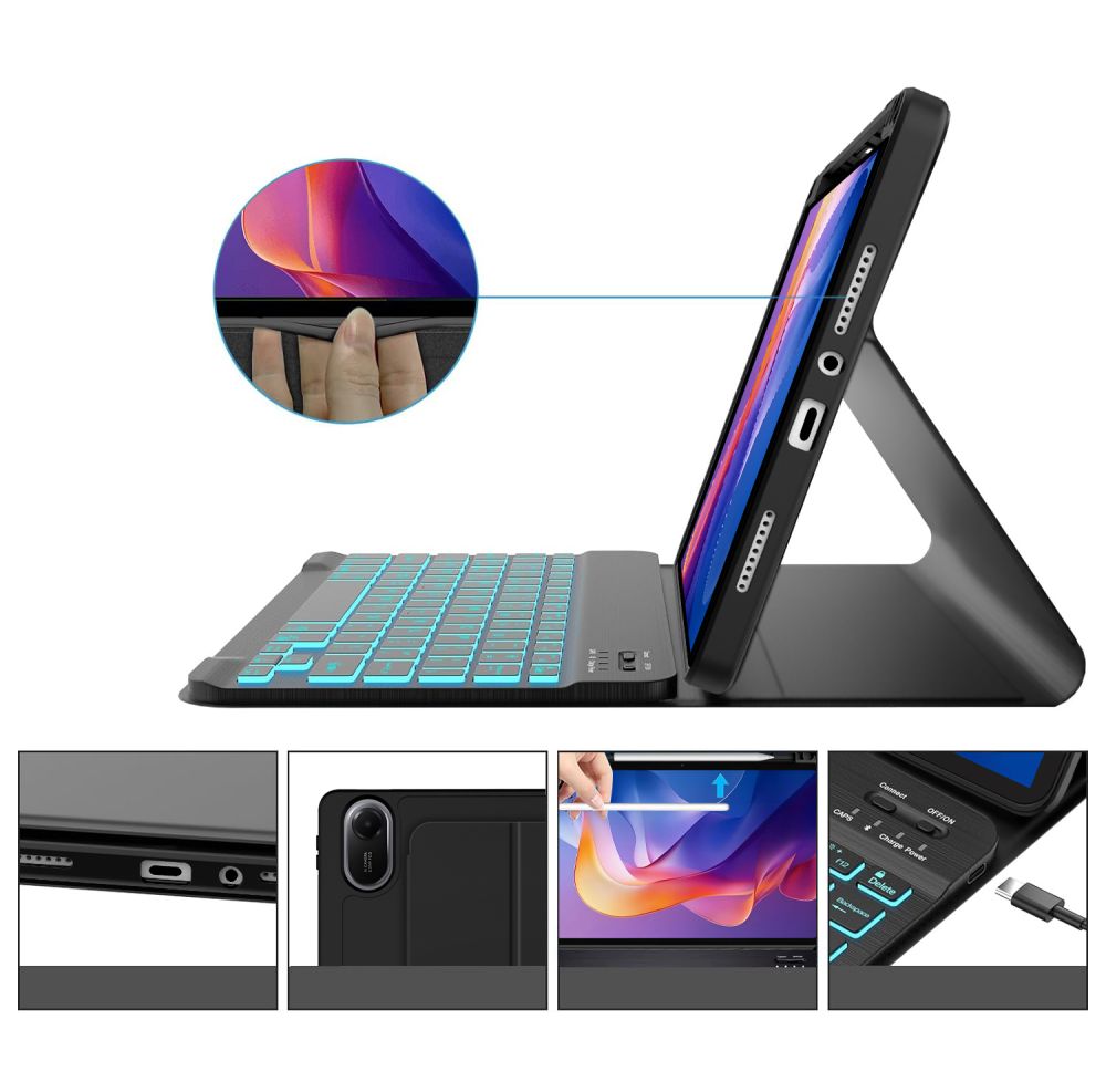 Tech-Protect Tech-Protect Xiaomi Redmi Pad 2 Fodral SC Tangentbord Svart