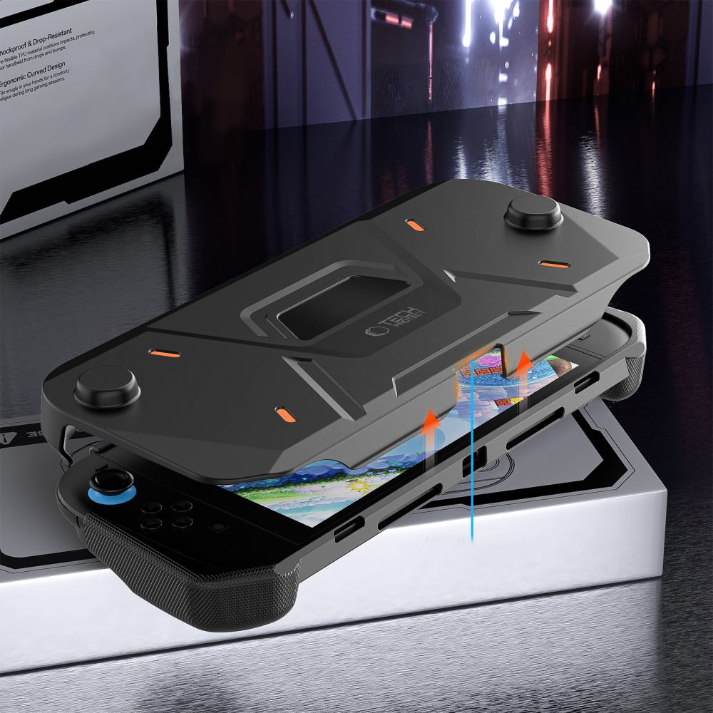 Tech-Protect Tech-Protect Nintendo Switch 2 Fodral Carbonox Svart