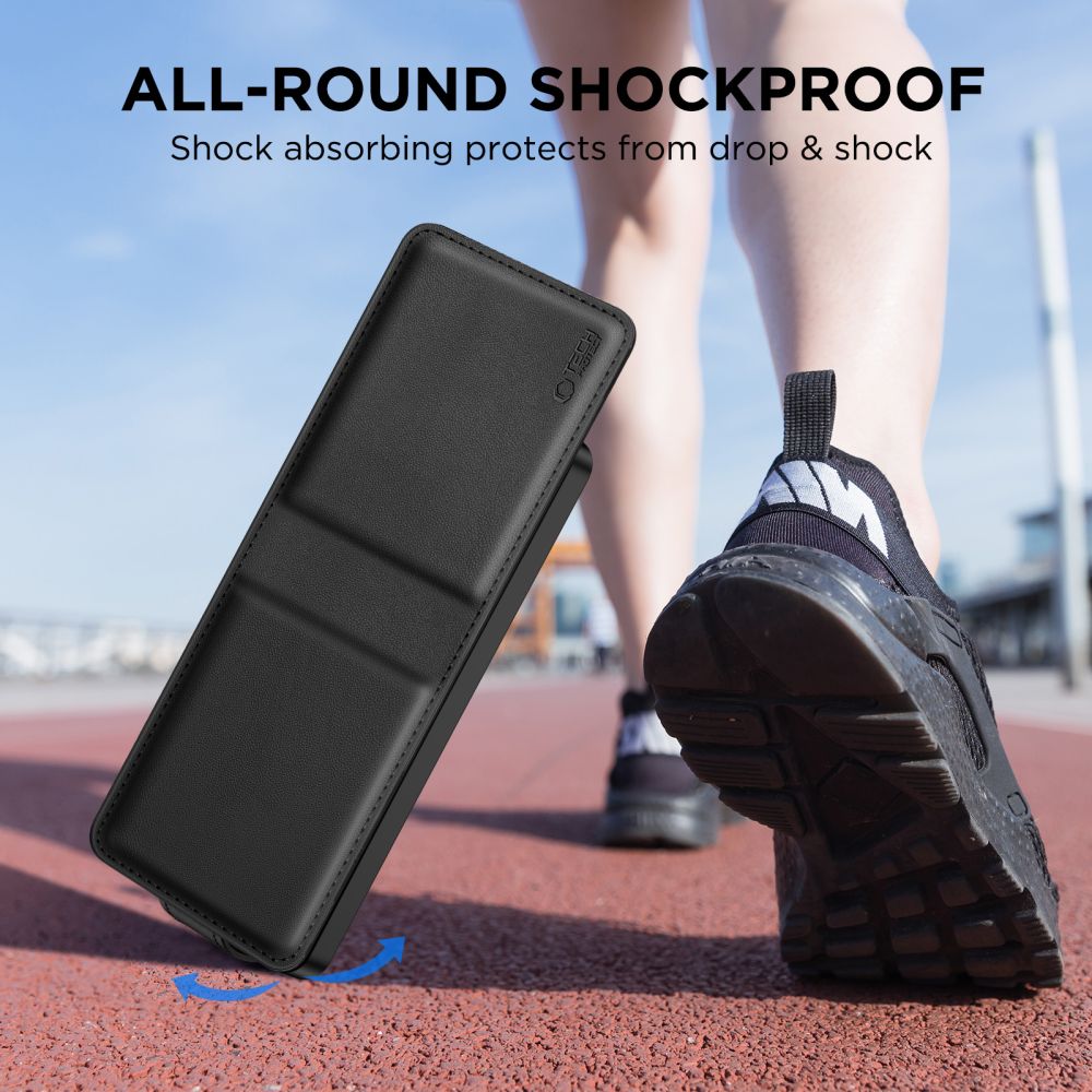 Tech-Protect Tech-Protect Galaxy Z Flip 7 FE / Flip 6 Fodral Läder Svart