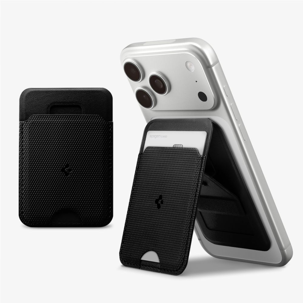 Spigen Spigen Magnetsik MagSafe Korthållare Slim Fold Tripod Svart