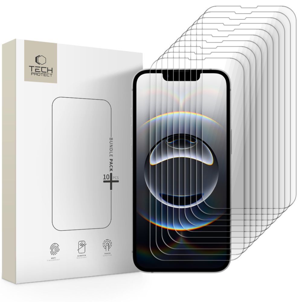 Tech-Protect Tech-Protect iPhone 17e/16e/14/13/13 Pro 10-PACK Skärmskydd Härdat Glas