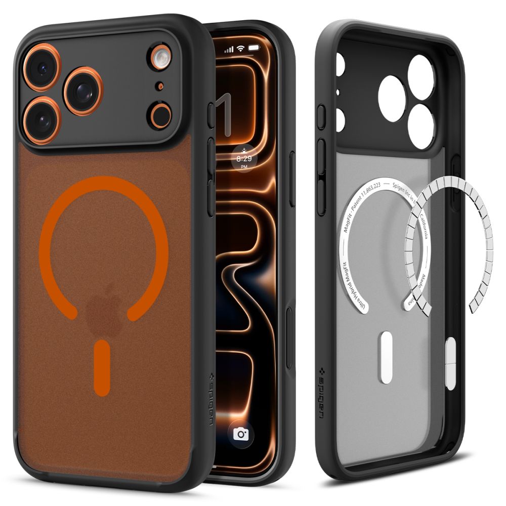 Spigen Spigen iPhone 17 Pro Max Skal MagSafe Ultra Hybrid Svart / Orange