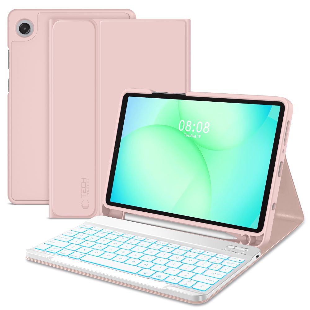 Tech-Protect Tech-Protect Galaxy Tab A11/A9 Fodral SC Tangentbord Rosa