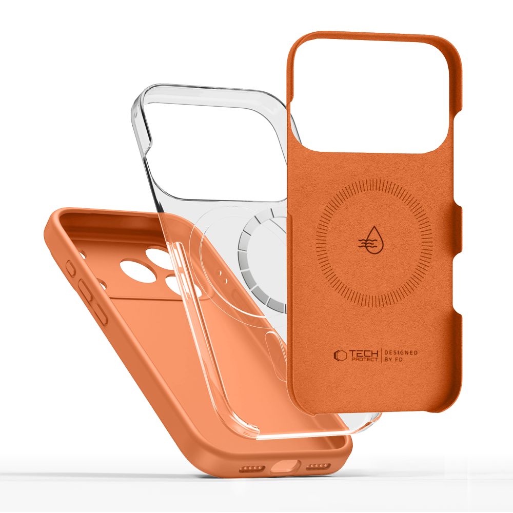 Tech-Protect Tech-Protect iPhone 17 Pro Skal MagSafe Silicone Cosmic Orange