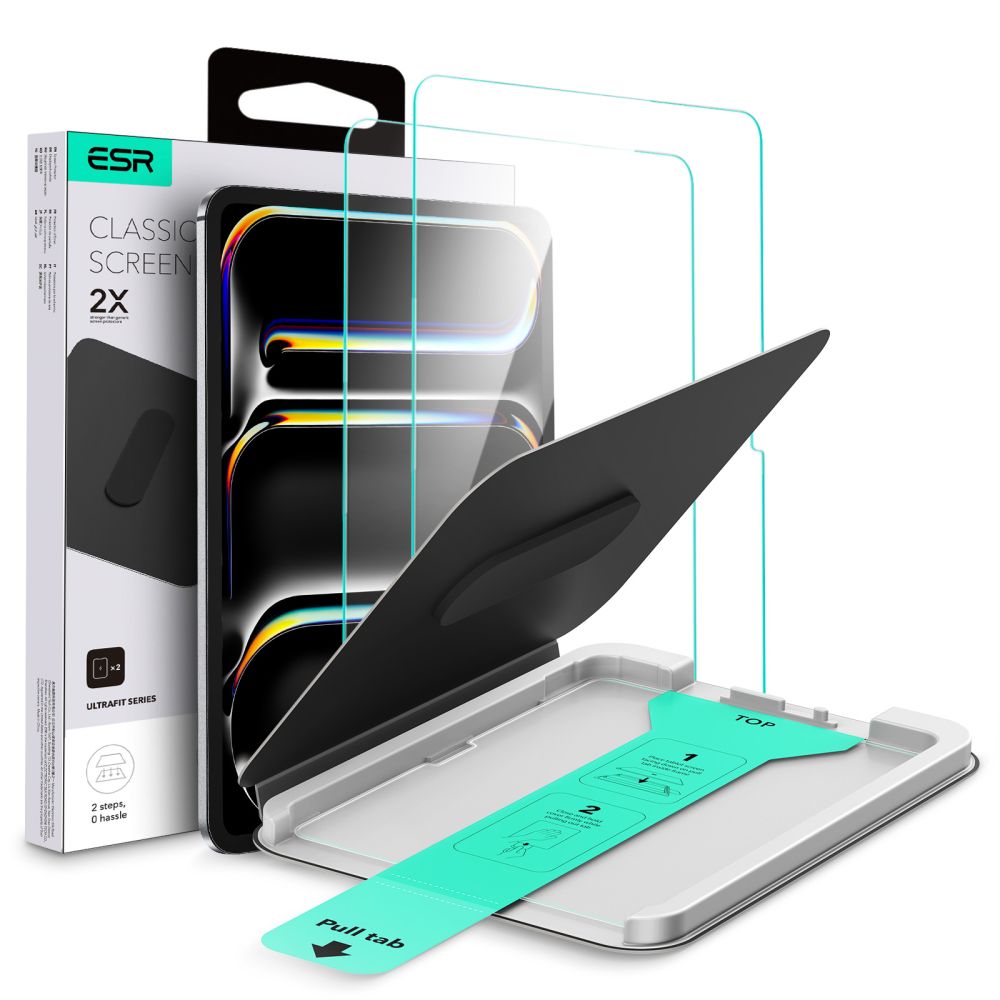 ESR ESR iPad Pro 11 2025/2024 2-PACK Skärmskydd UltraFit Härdat Glas