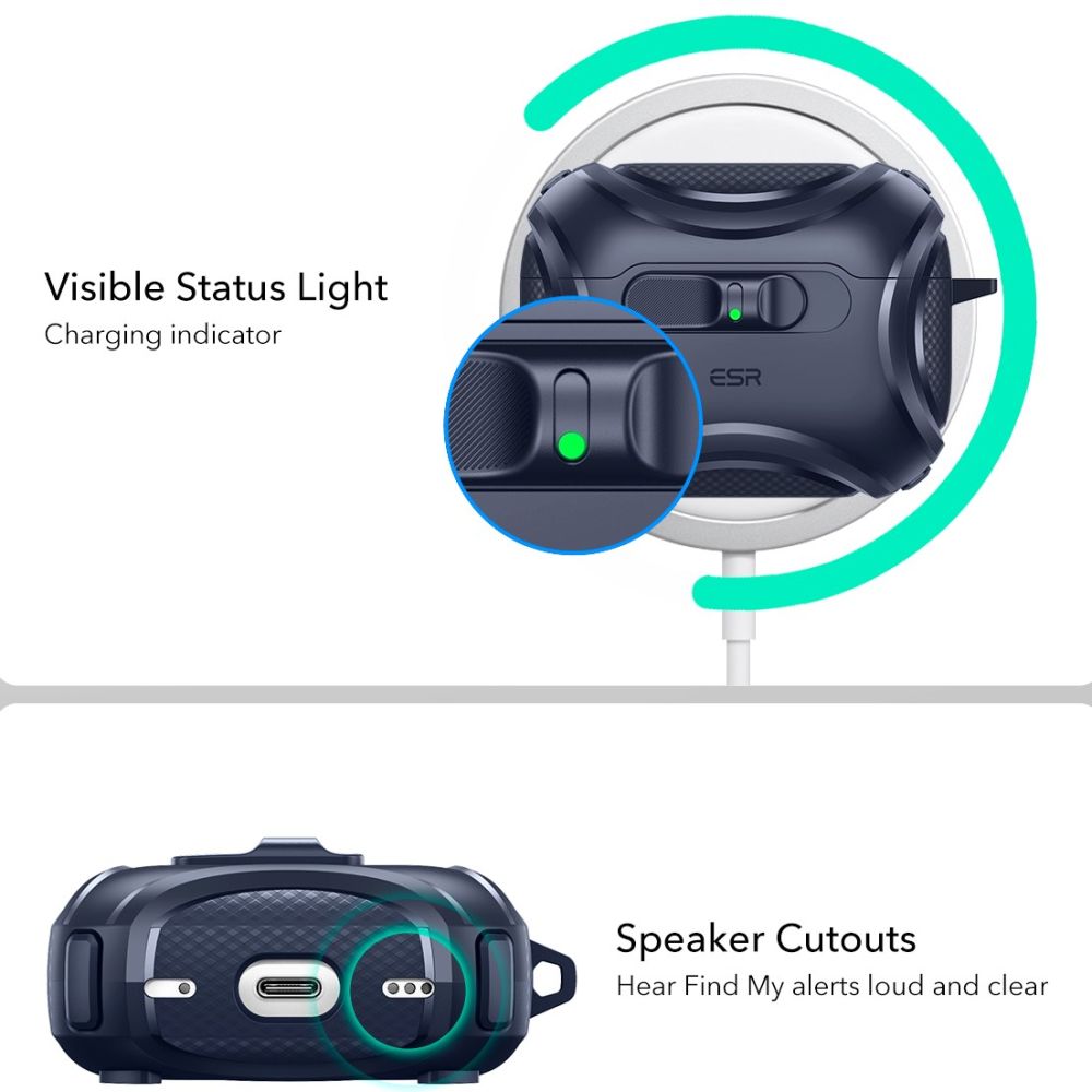 ESR ESR AirPods Pro 3 Skal MagSafe Cyber FlickLock HaloLock Blå