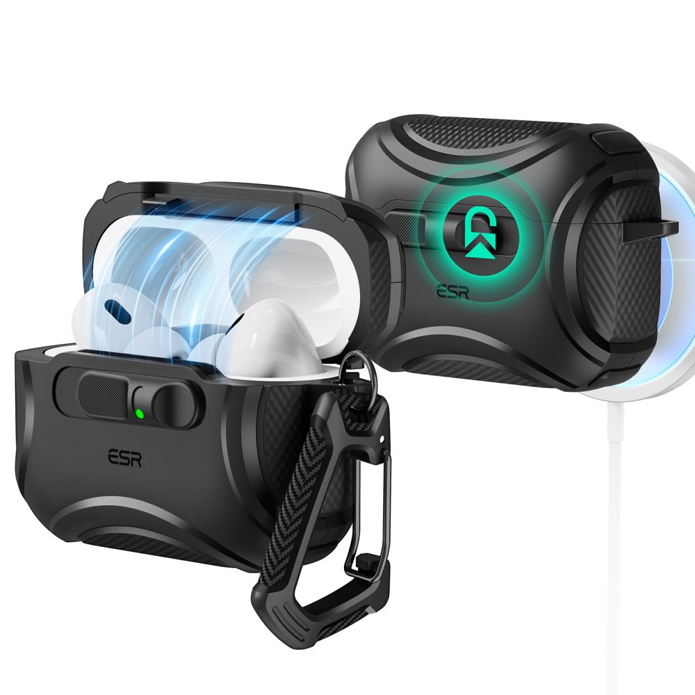 ESR ESR AirPods Pro 3 Skal MagSafe Cyber FlickLock HaloLock Svart