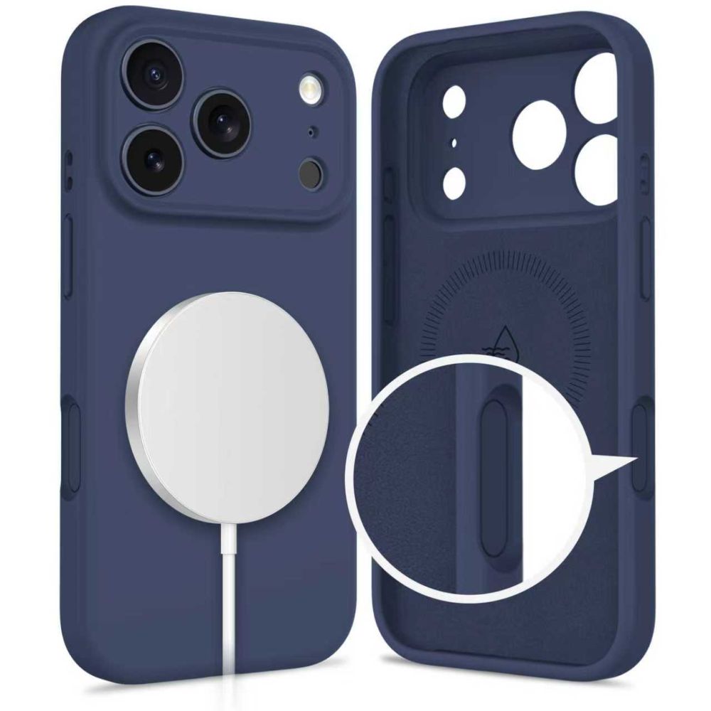 Tech-Protect Tech-Protect iPhone 17 Pro Max Skal MagSafe Silicone Deep Blue