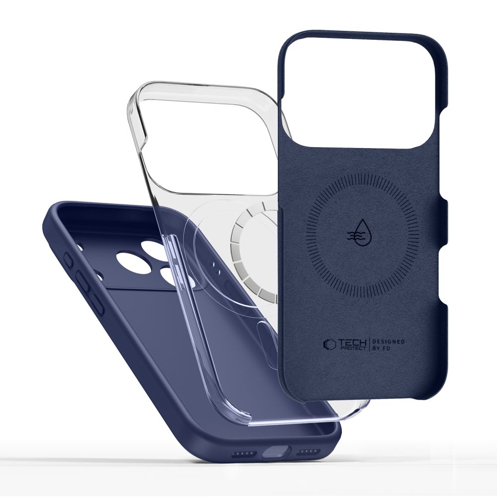 Tech-Protect Tech-Protect iPhone 17 Pro Max Skal MagSafe Silicone Deep Blue