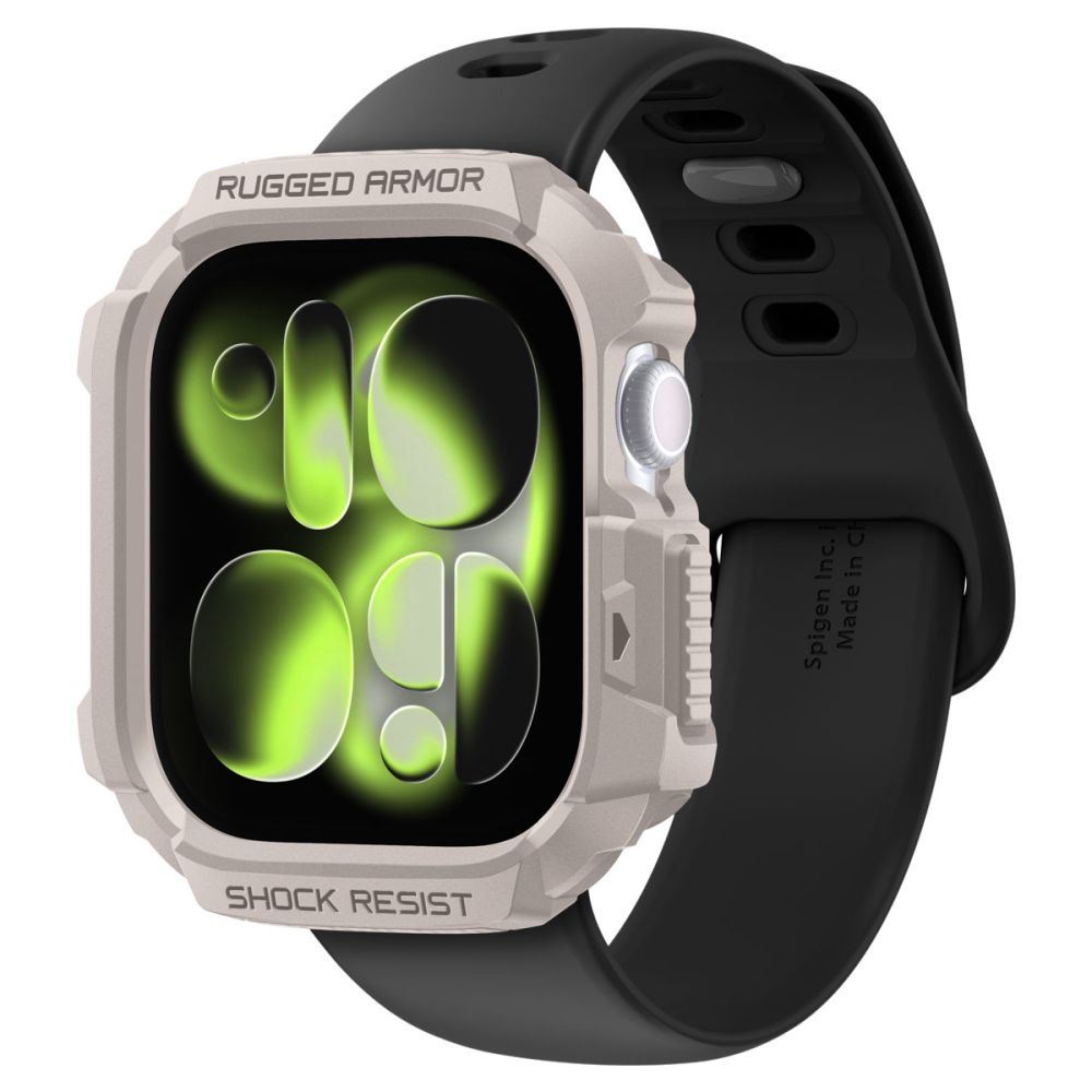 Spigen Spigen Apple Watch 11/10 42 mm Skal Rugged Armor Dune Beige