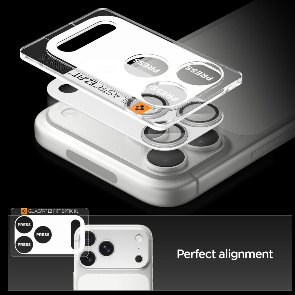 Spigen Spigen iPhone 17 Pro Linsskydd Optik Pro GLAS.tR 