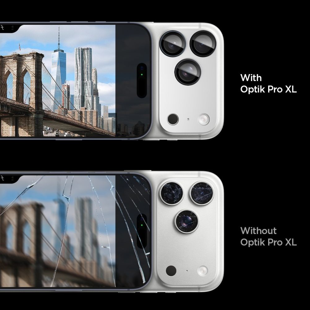 Spigen Spigen iPhone 17 Pro Linsskydd Optik Pro GLAS.tR 