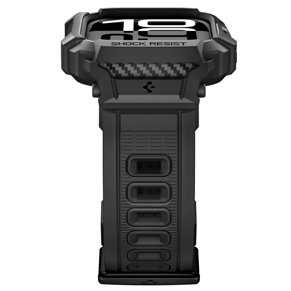 Spigen Spigen Apple Watch 11/10 42 mm Skal/Armband Rugged Armor Svart