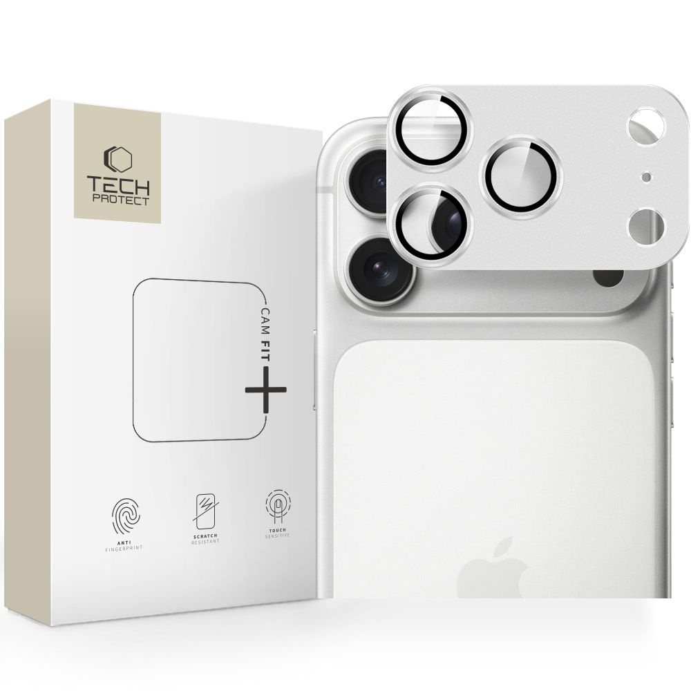 Tech-Protect Tech-Protect iPhone 17 Pro Max Linsskydd CamFull Fit+ Silver