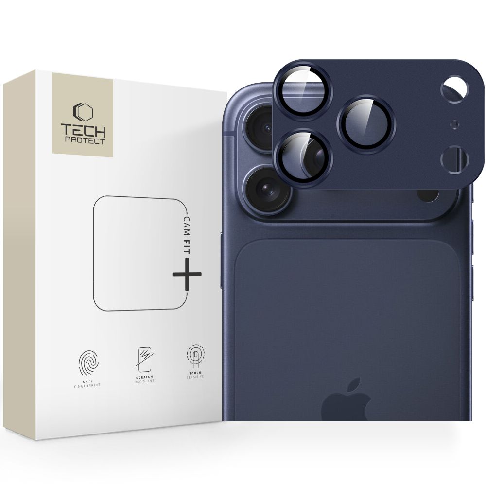 Tech-Protect Tech-Protect iPhone 17 Pro Max Linsskydd CamFull Fit+ Deep Blue