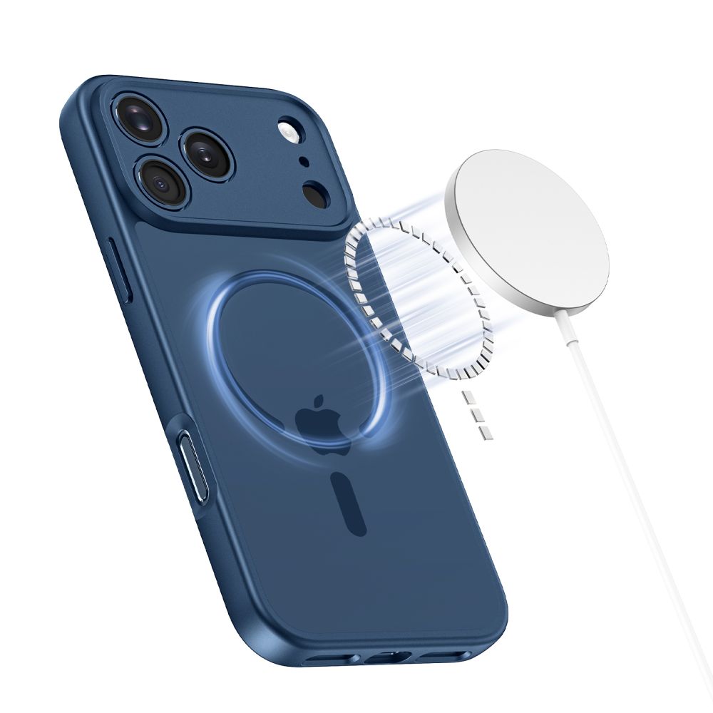 Tech-Protect Tech-Protect iPhone 17 Pro Skal MagSafe BasicMag Deep Blue