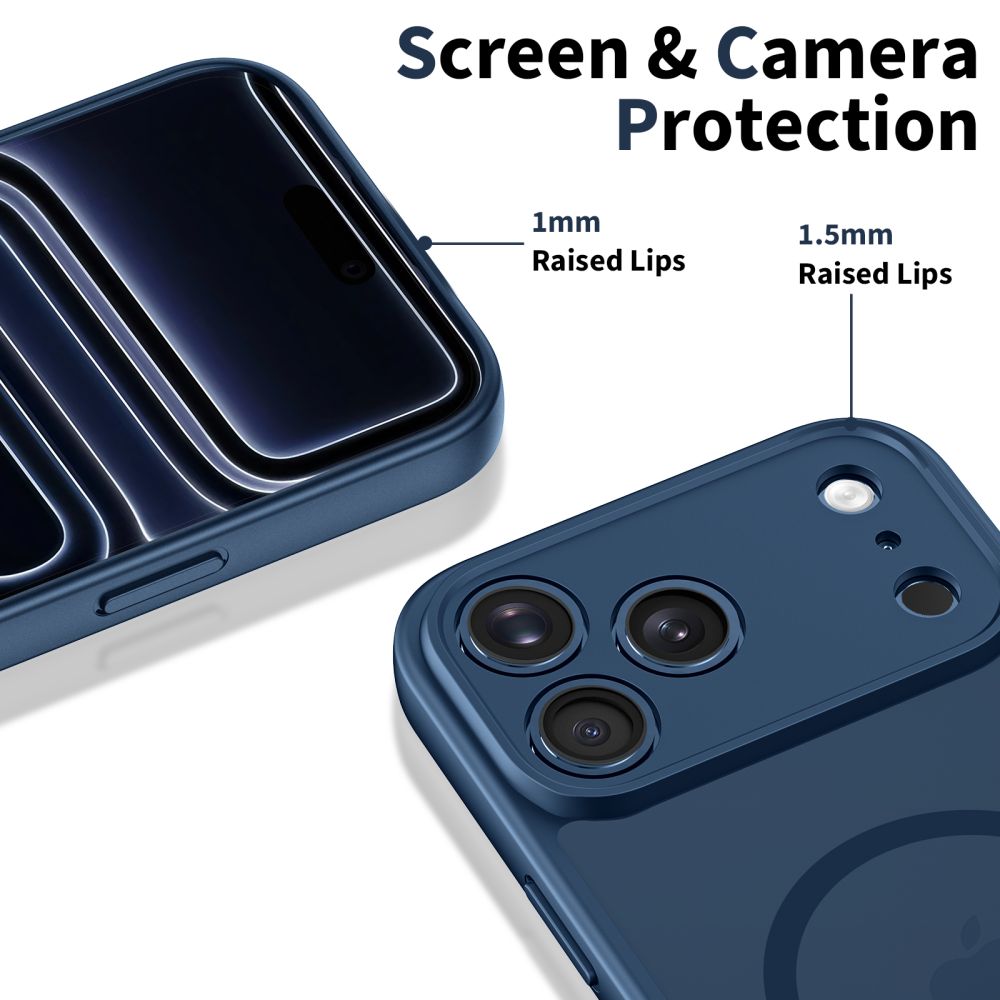 Tech-Protect Tech-Protect iPhone 17 Pro Skal MagSafe BasicMag Deep Blue