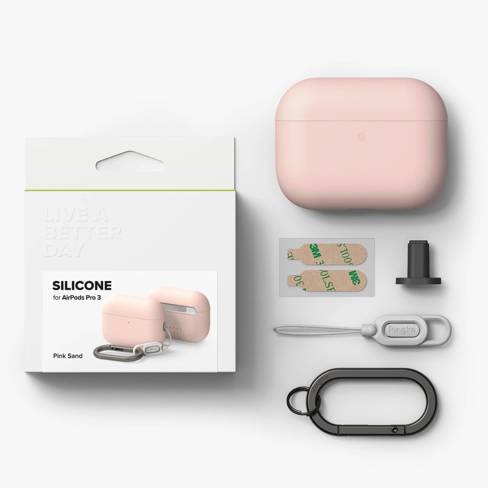 Ringke Ringke AirPods Pro 3 Skal Silikon Pink Sand