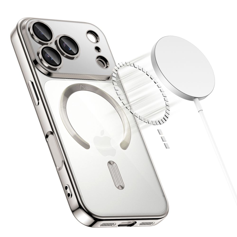 Tech-Protect Tech-Protect iPhone 17 Pro Skal MagSafe MagFlex Shiny Silver