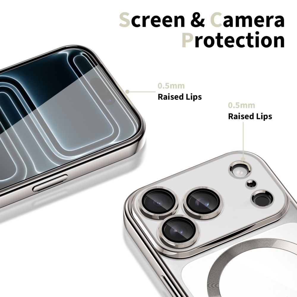 Tech-Protect Tech-Protect iPhone 17 Pro Skal MagSafe MagFlex Shiny Silver