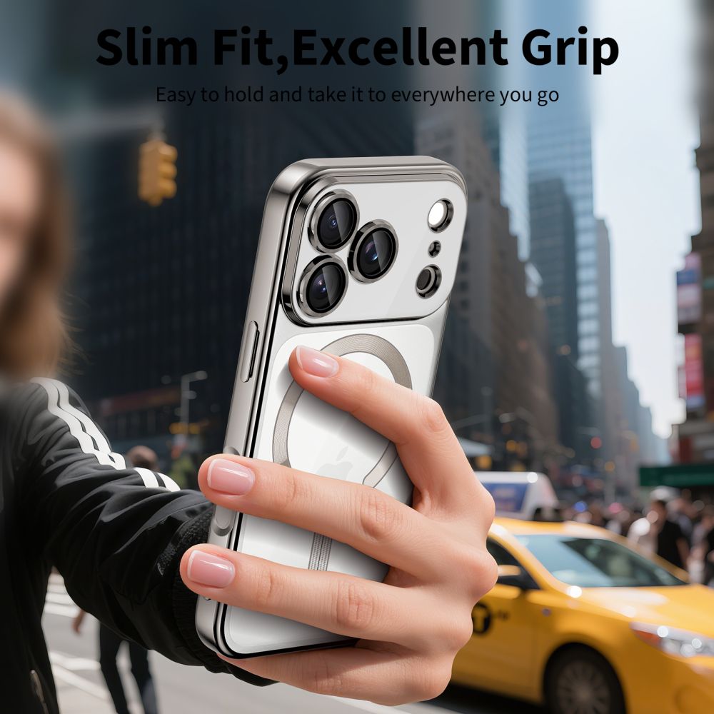 Tech-Protect Tech-Protect iPhone 17 Pro Skal MagSafe MagFlex Shiny Silver