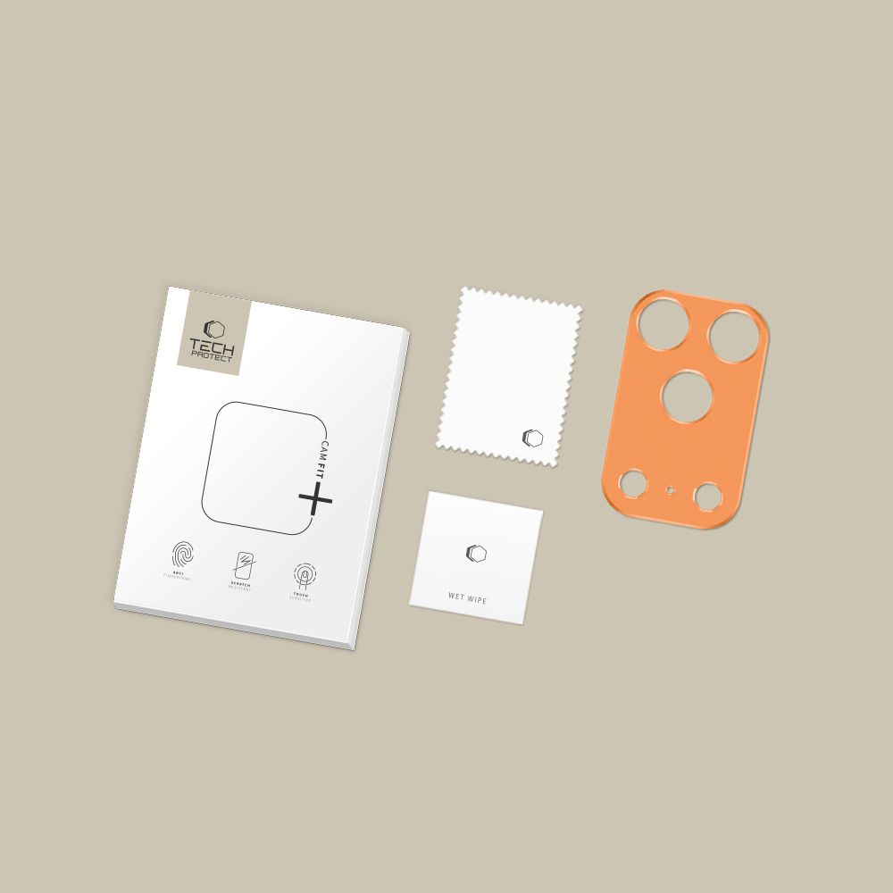 Tech-Protect Tech-Protect iPhone 17 Pro Linsskydd CamAlloy Fit+ Cosmic Orange