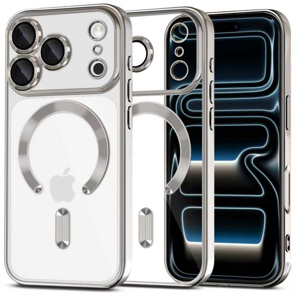 Tech-Protect Tech-Protect iPhone 17 Pro Max Skal MagSafe MagFlex Shiny Silver