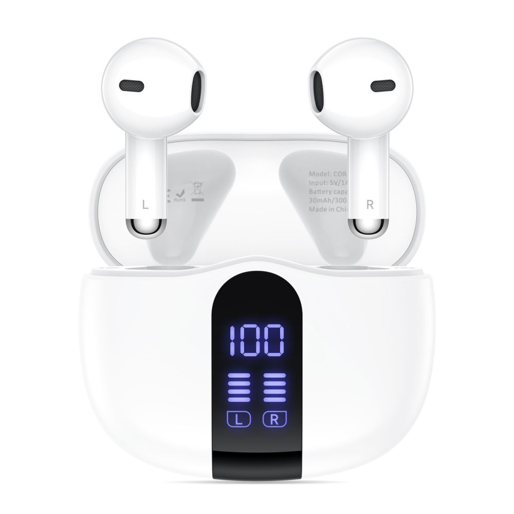 Tech-Protect Tech-Protect Hörlurar In-Ear UltraBoost TWS Vit