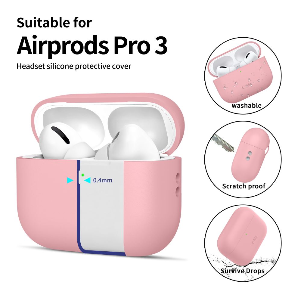 Tech-Protect Tech-Protect AirPods Pro 3 Skal Silicone Dusty Pink