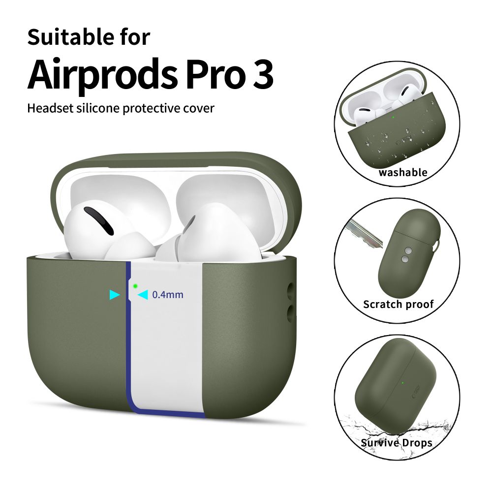 Tech-Protect Tech-Protect AirPods Pro 3 Skal Silicone Olive Green