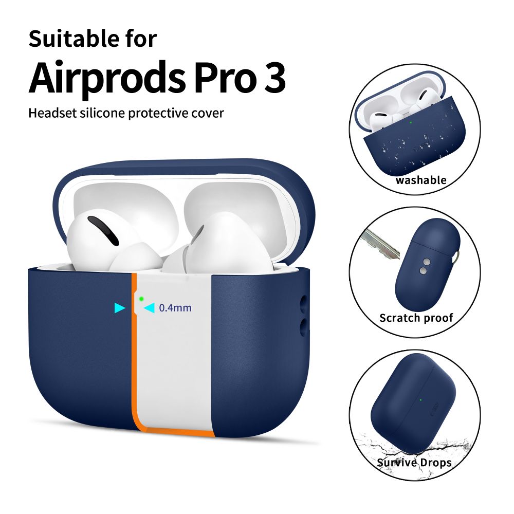 Tech-Protect Tech-Protect AirPods Pro 3 Skal Silicone Navy Blue