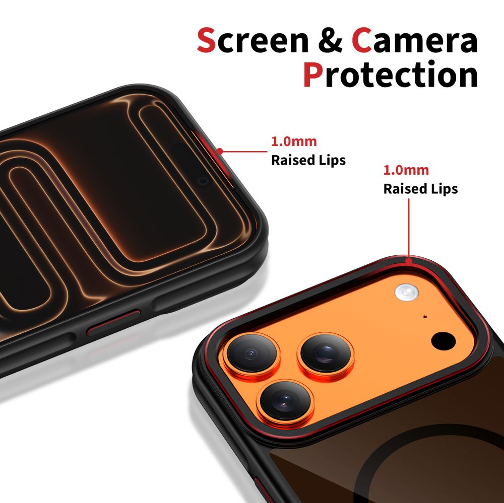 Tech-Protect Tech-Protect iPhone 17 Pro Skal MagSafe MagHybrid Svart/Röd