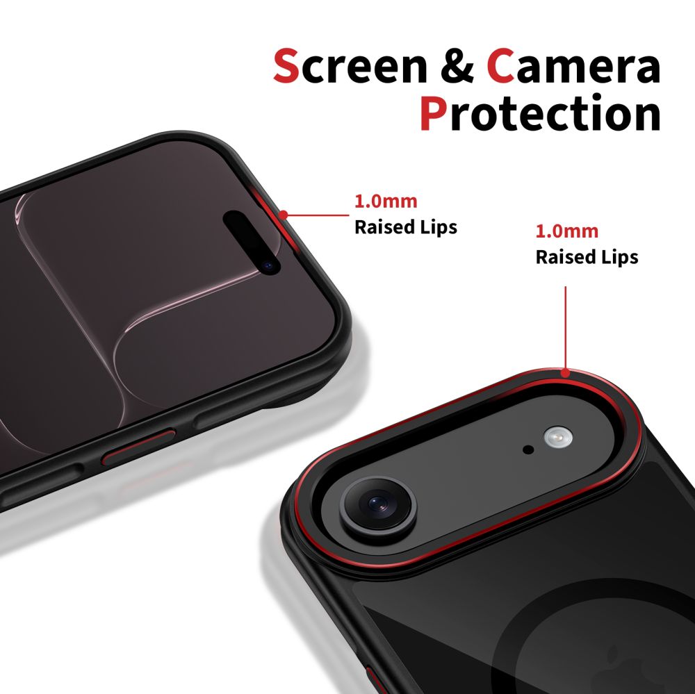 Tech-Protect Tech-Protect iPhone Air Skal MagSafe MagHybrid Svart/Röd