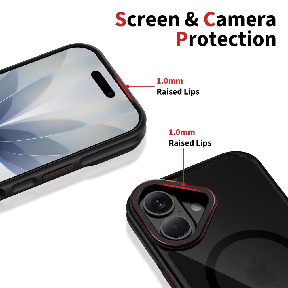 Tech-Protect Tech-Protect iPhone 17 Skal MagSafe MagHybrid Svart/Röd