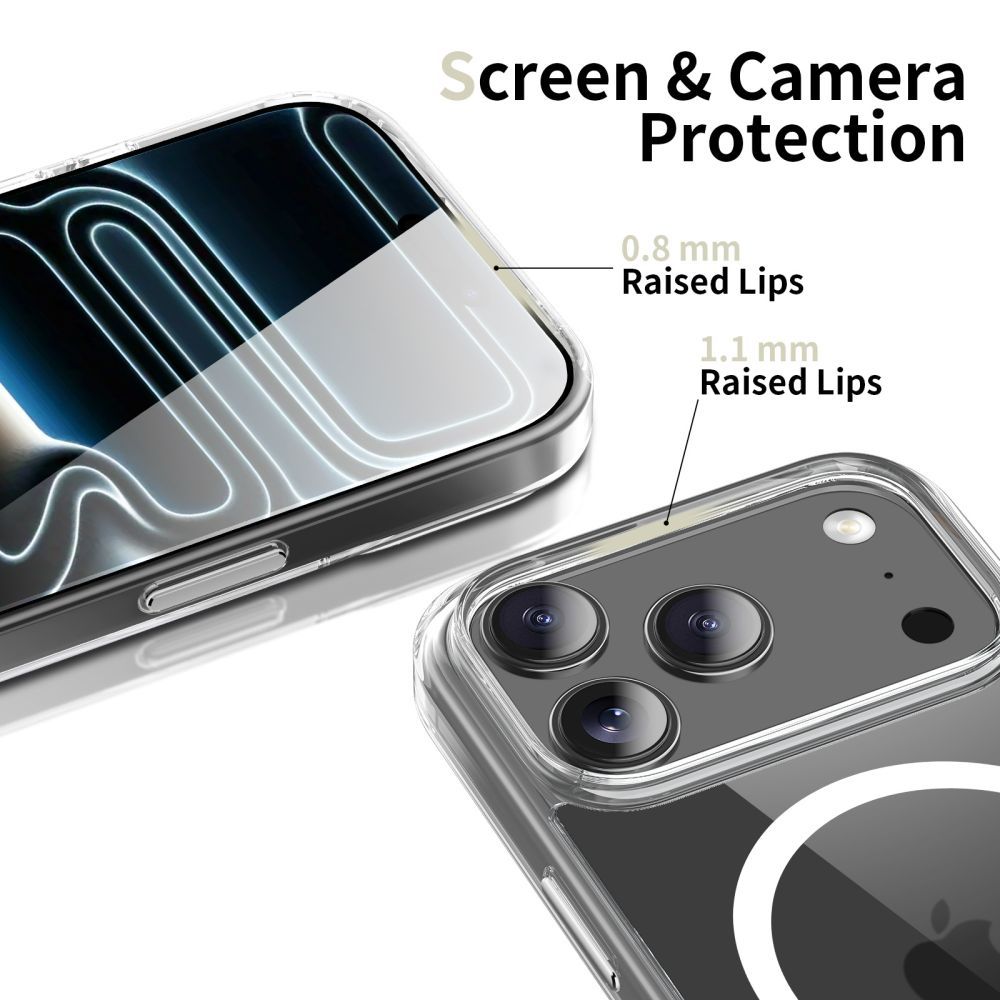 Tech-Protect Tech-Protect iPhone 17 Pro Skal MagSafe FlexAir Hybrid Clear
