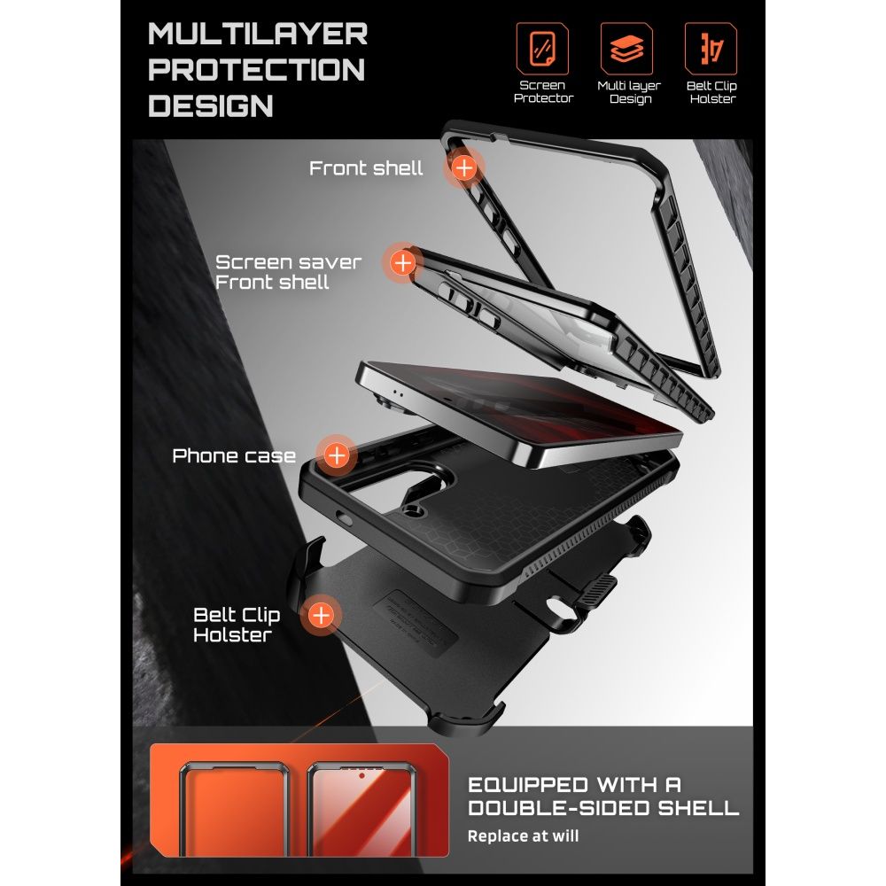 Supcase Supcase Galaxy S26 Skal 2-SET MagSafe Unicorn Beetle Pro Svart