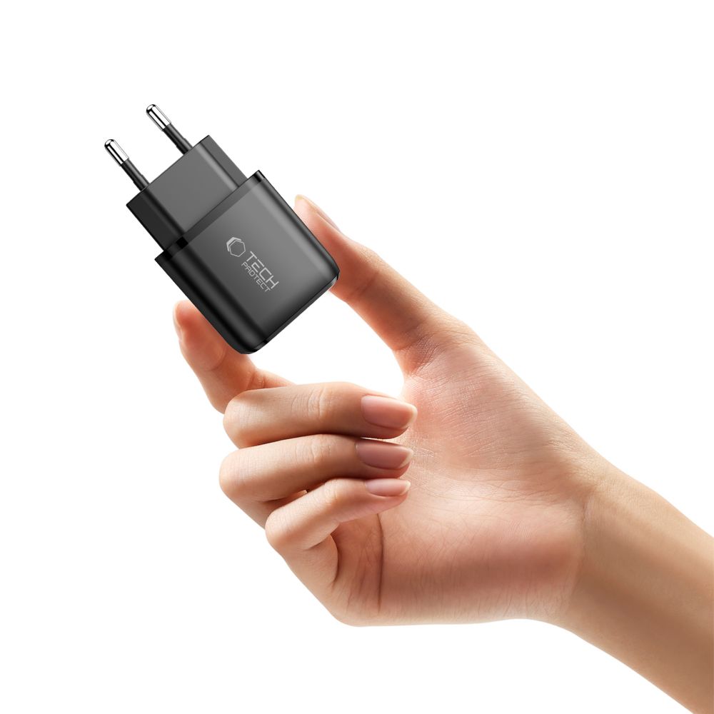Tech-Protect Tech-Protect 45W PD QC3.0 Väggladdare USB-C / USB-A Svart