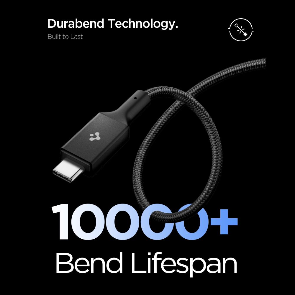 Spigen Spigen 1.5m 100W USB-C - USB-C Kabel Svart