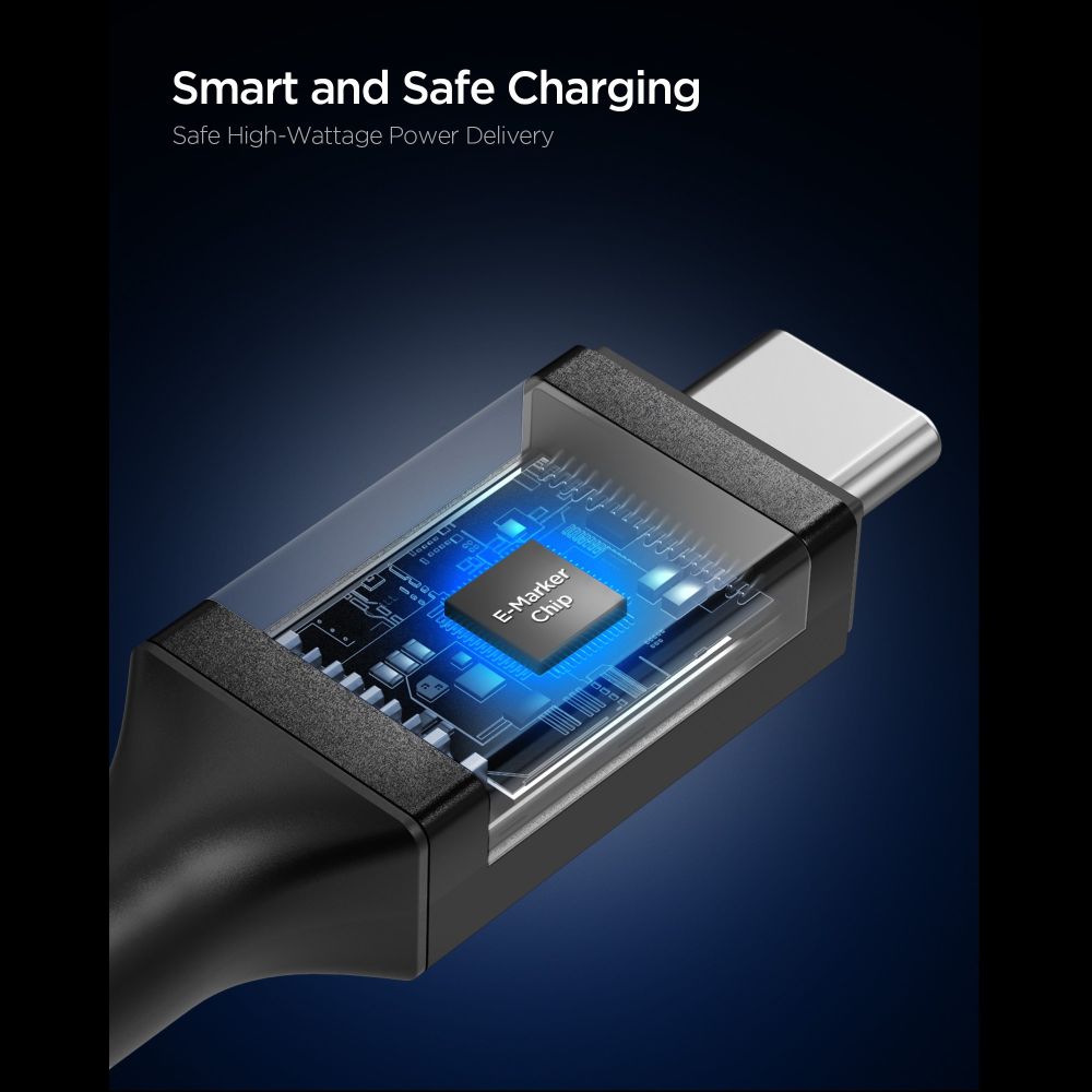 Spigen Spigen 1.5m 240W USB-C - USB-C Kabel Svart