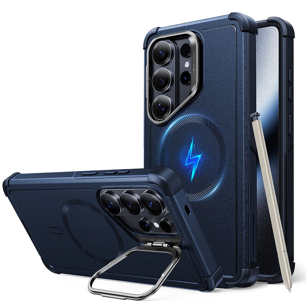 ESR ESR Samsung Galaxy S26 Ultra Skal MagSafe CyberTough Kickstand Blå