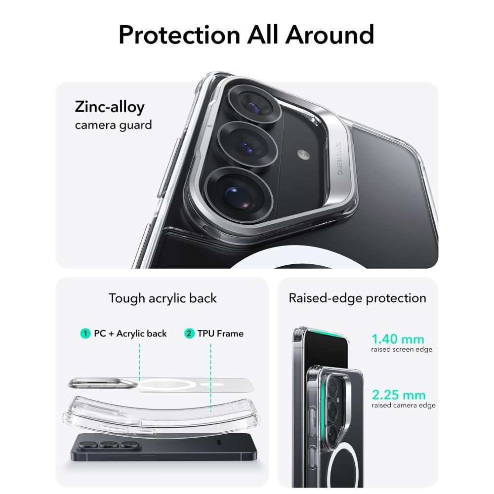 ESR ESR Galaxy S26 Plus Skal MagSafe Classic Hybrid Kickstand Transparent