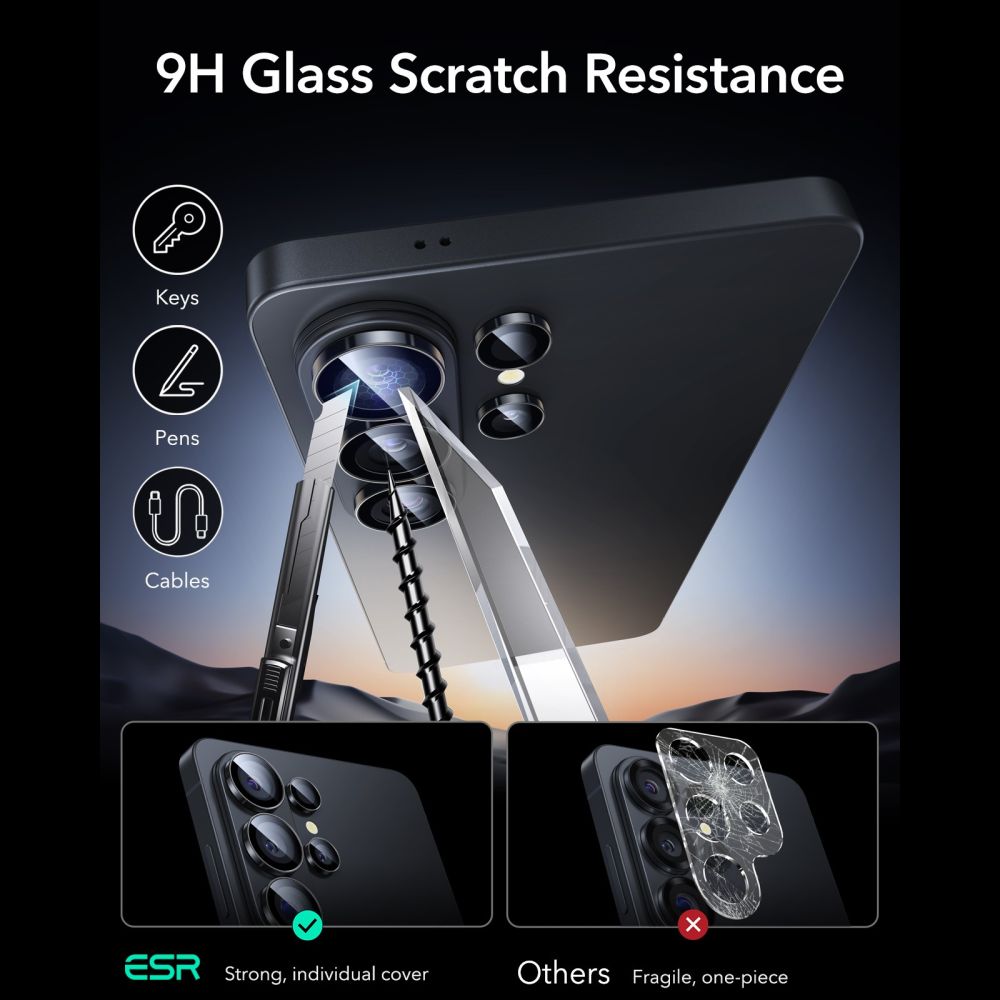 ESR ESR Samsung Galaxy S26 Ultra Linsskydd Armorite Svart